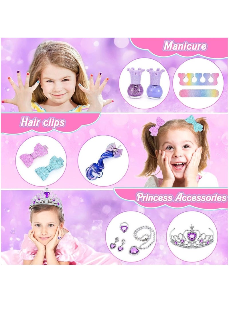 YelaJoy Kids Makeup Kit for Girls, Unicorn Makeup Set, Real Washable Make up Kit for Little Girl Princess Toddler Makeup for Kid Birthday Gifts Unicorn Toys for Girls  - Image 5