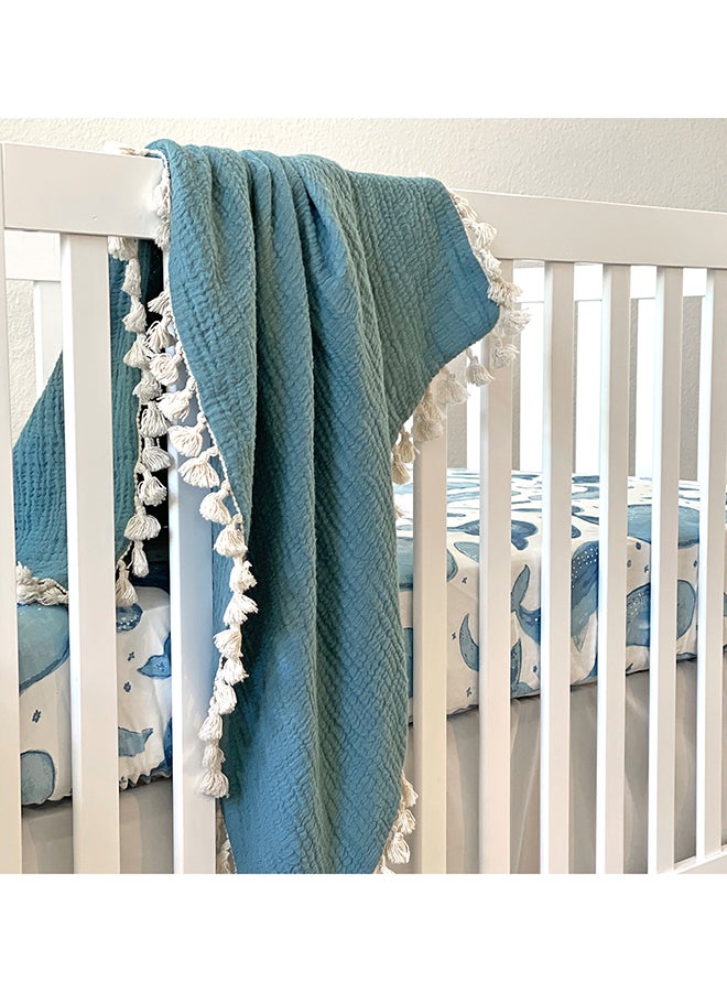 كرين بيبي ملاءة سرير كاسبيان حوت - Image 5