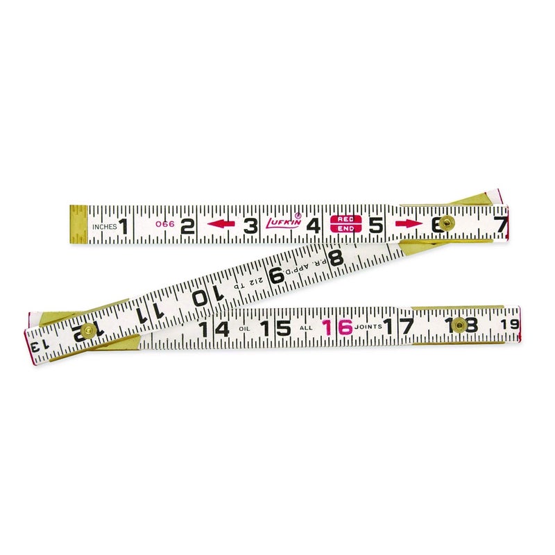 Lufkin قانون خشبي كريسنت لوفكين 5/8" × 2م/6' نهاية حمراء® SAE/متر - Image 3