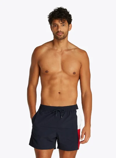 TOMMY HILFIGER Hilfiger Flag Slim Mid Length Swim Shorts