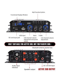 S-299 4.1CH Bluetooth Power Amplifier Active Subwoofer Output (NOT Passive Subwoofer), Max 800W RMS 40W x 4 Subwoofer Amplifier Hi-Fi Integrated Mini Speaker Amp Audio Sub Bass Amp (UK Regulatory) - pzsku/Z3081F0AA4DE856DAAA8CZ/45/_/1715264291/87db32dc-5a82-435c-9a71-92cb77a816f1