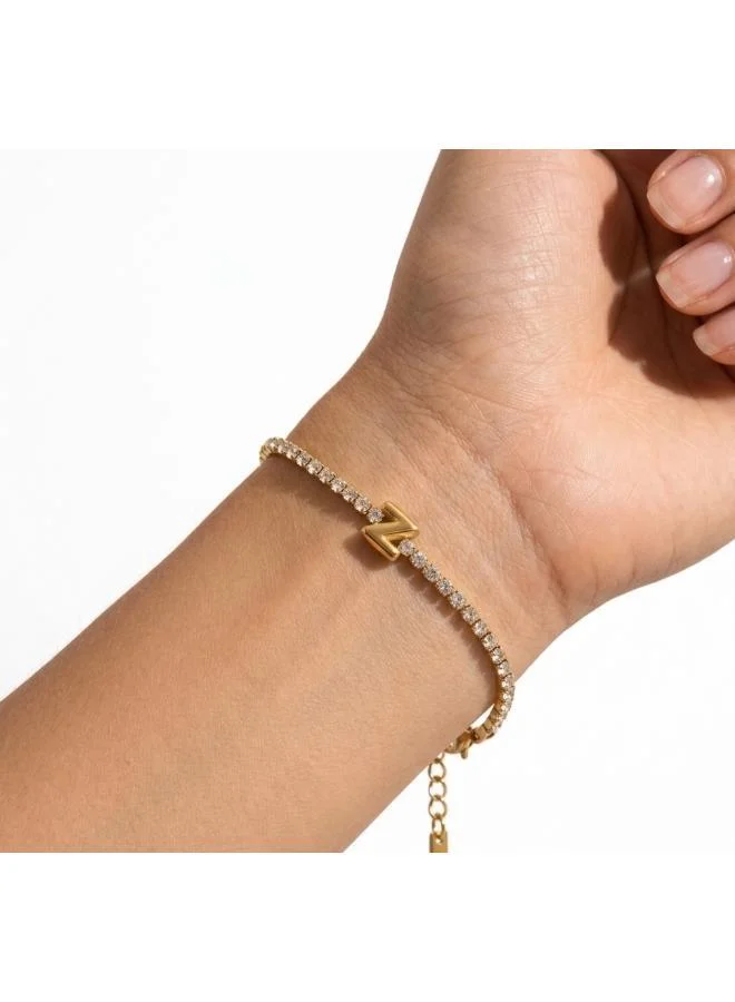 روفو Letter Z Initial Tennis Bracelet