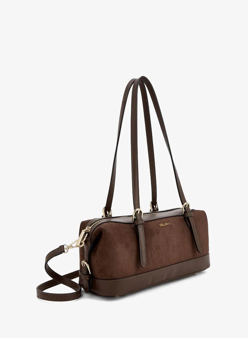 سيليست Textured Shoulder Bag With Detachable Strap