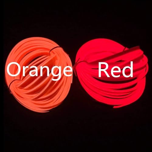 Automaze USB El Wire, 5M Neon Lights 5V with Fuse Protection for Automotive Car Interior Decoration with 6mm Sewing Edge (Orange) - Image 3