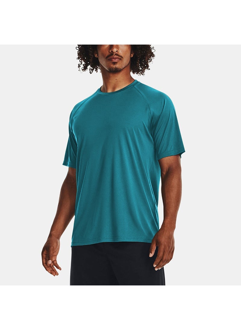 Mens Quick-Dry Running Tee Breathable Casual Fitness Short Sleeve Sportswear light gray - Image 4