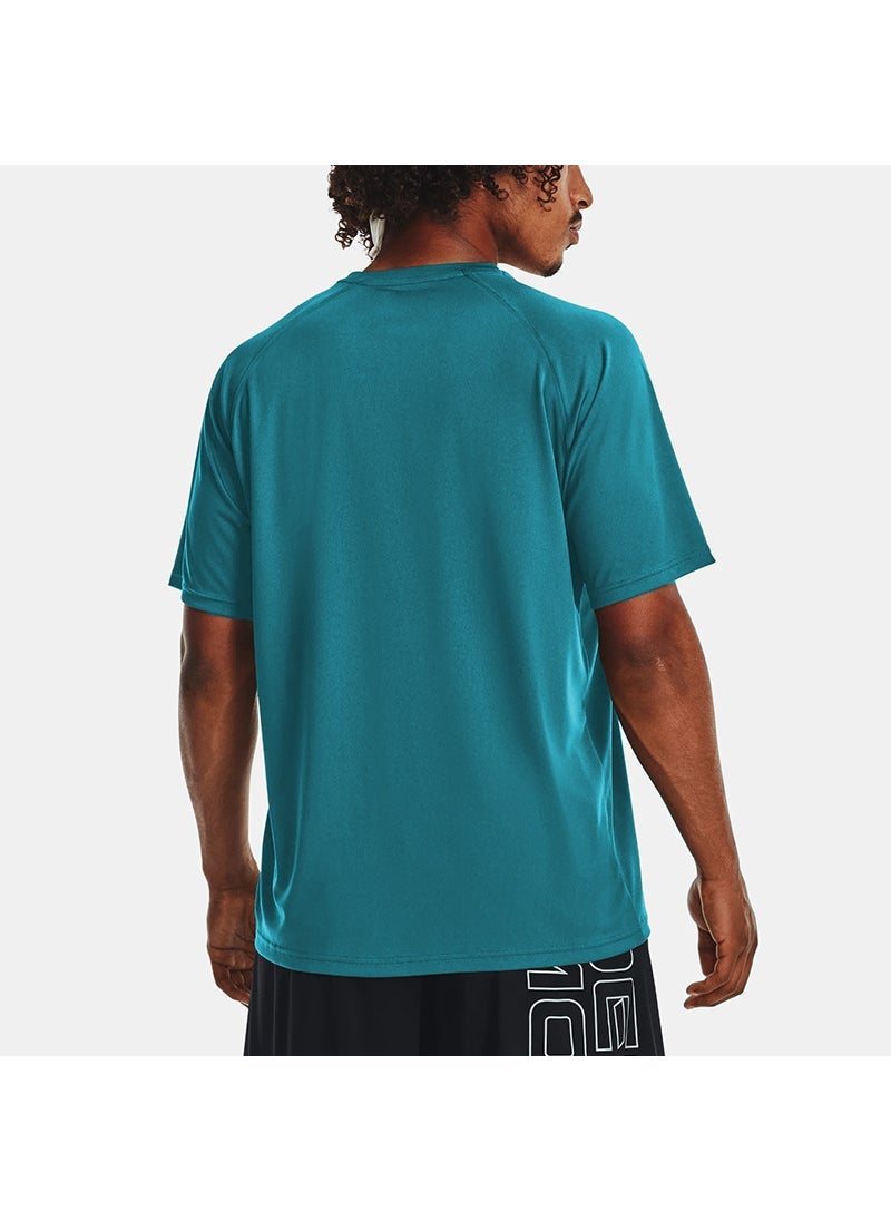 Mens Quick-Dry Running Tee Breathable Casual Fitness Short Sleeve Sportswear light gray - Image 5