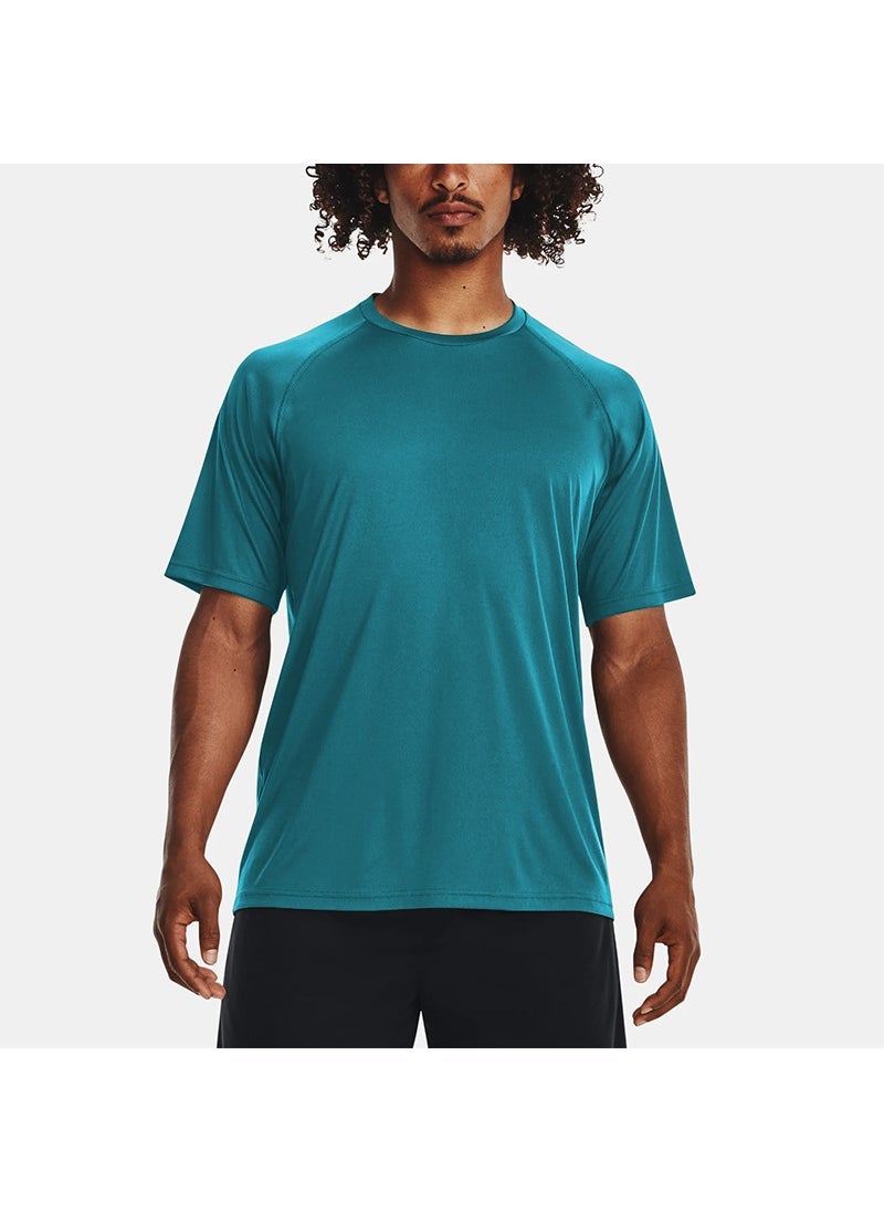 Mens Quick-Dry Running Tee Breathable Casual Fitness Short Sleeve Sportswear light gray - Image 2