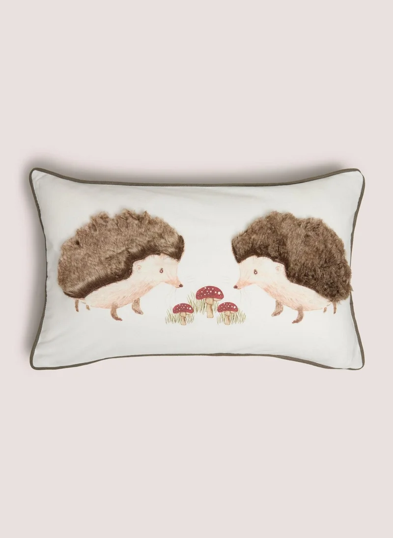 Matalan Tufted Hedgehog Cushion White