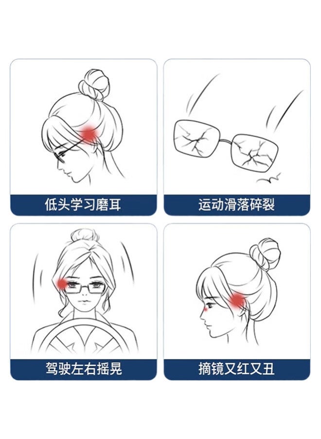 Boshide Glasses Anti-Slip Ear Hooks Anti-Slip Holder Adjustable Ear Hooks Black Large Size - Pack Of 5 - Image 2