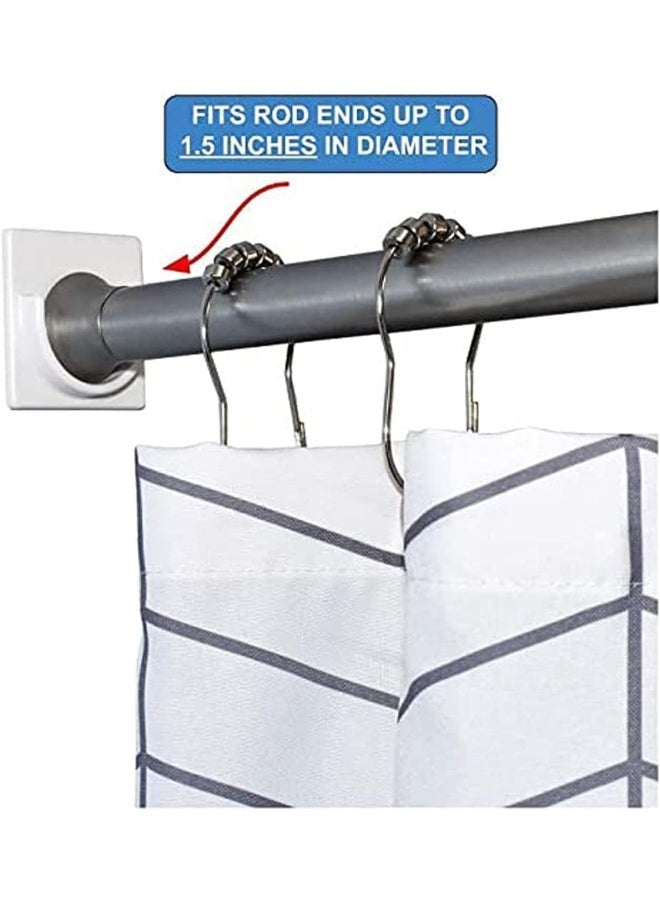 Adhesive Shower Curtain Rod Tension Holder, 2 Pieces Adhesive Wall Mounted Shower Rods Holder Drill-Free Install, Adhesive Rod Mount Retainer, No Drilling, Not Include Shower Curtain Rod - pzsku/Z30825DEA37F3B9A0F805Z/45/_/1719480981/3d846488-75be-4949-93f7-68dd6c71c163