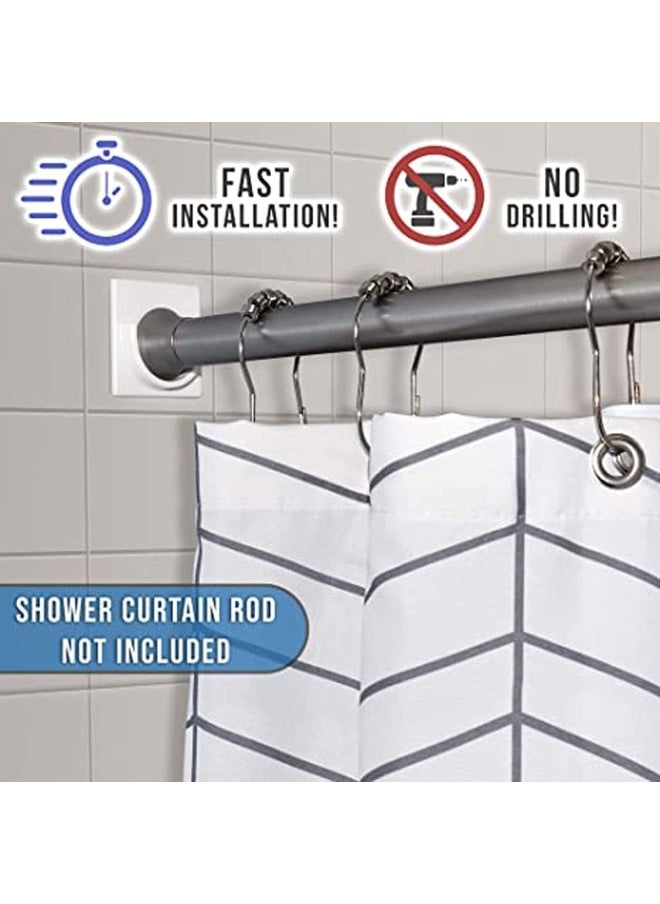 Adhesive Shower Curtain Rod Tension Holder, 2 Pieces Adhesive Wall Mounted Shower Rods Holder Drill-Free Install, Adhesive Rod Mount Retainer, No Drilling, Not Include Shower Curtain Rod - pzsku/Z30825DEA37F3B9A0F805Z/45/_/1719480982/e4a70ff3-452f-45e3-8b11-f7d14a0ee1bd