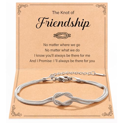 Tarsus Friendship Gifts for Women, Friendship Bracelets Love Knot Best Friend Birthday Christmas Valentines Galentines Day Jewelry Gifts for Women Friends Bff Bestie - Image 1