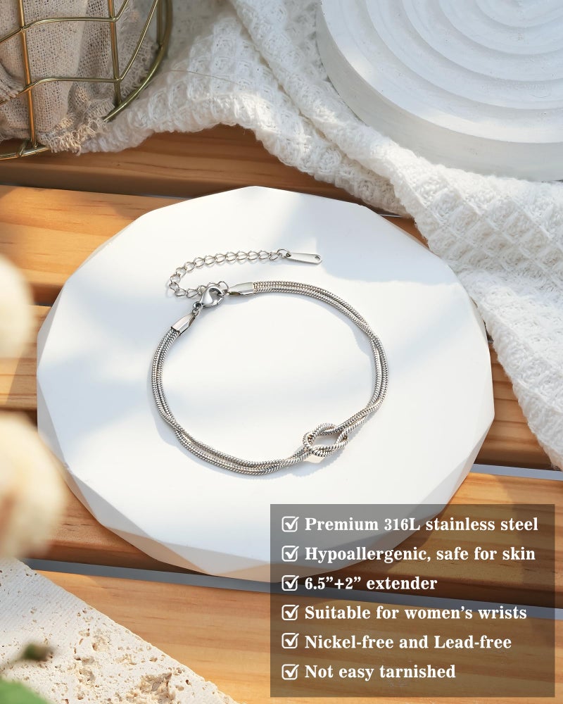 Tarsus Friendship Gifts for Women, Friendship Bracelets Love Knot Best Friend Birthday Christmas Valentines Galentines Day Jewelry Gifts for Women Friends Bff Bestie - Image 5