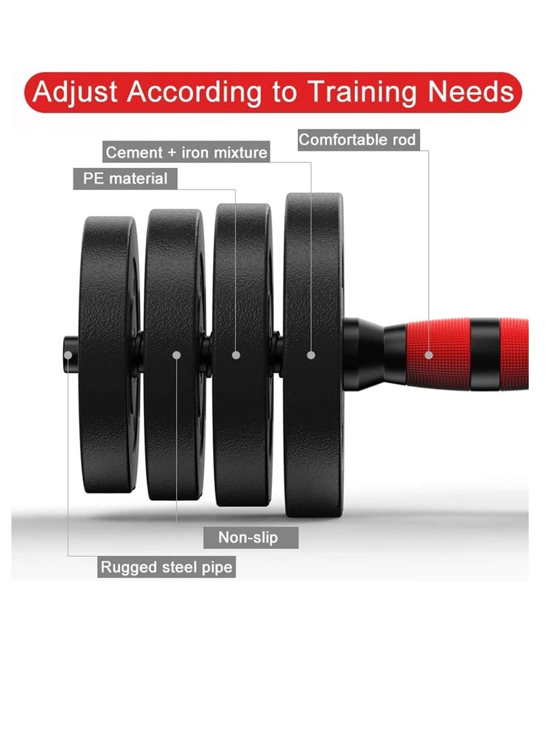 Spall 10/15/20/30kg Adjustable Weightlifting Dumbbells Set with Non-Slip Rod and Barbells for Home Gym Exercise - Image 3