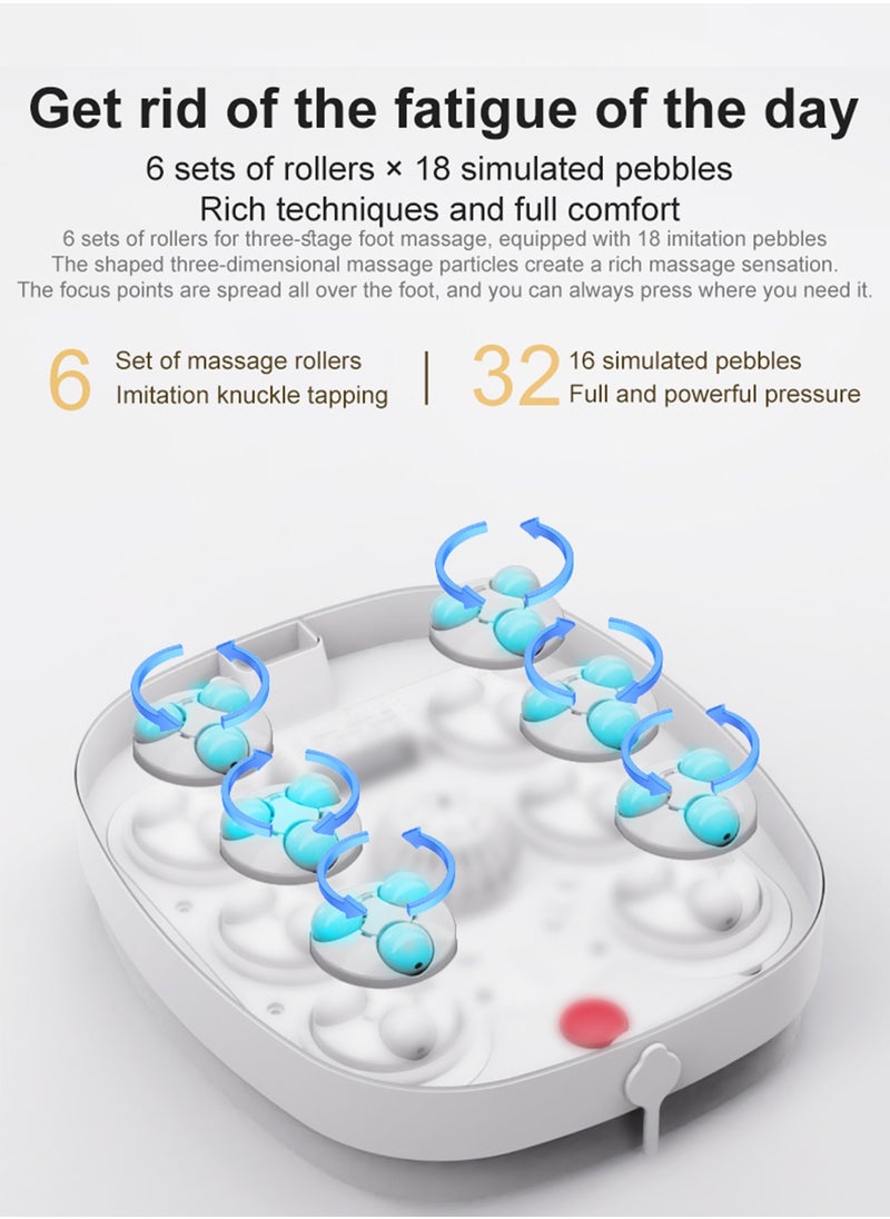 Bukela Collapsible Foot Spa Machine with Electric Rotary & Shiatsu Massage - Heated Foot Spa Bath with Bubbles, Remote Control and 18 Large Motorized Balls for Home Relaxation & Foot Massage Therapy  - Image 2
