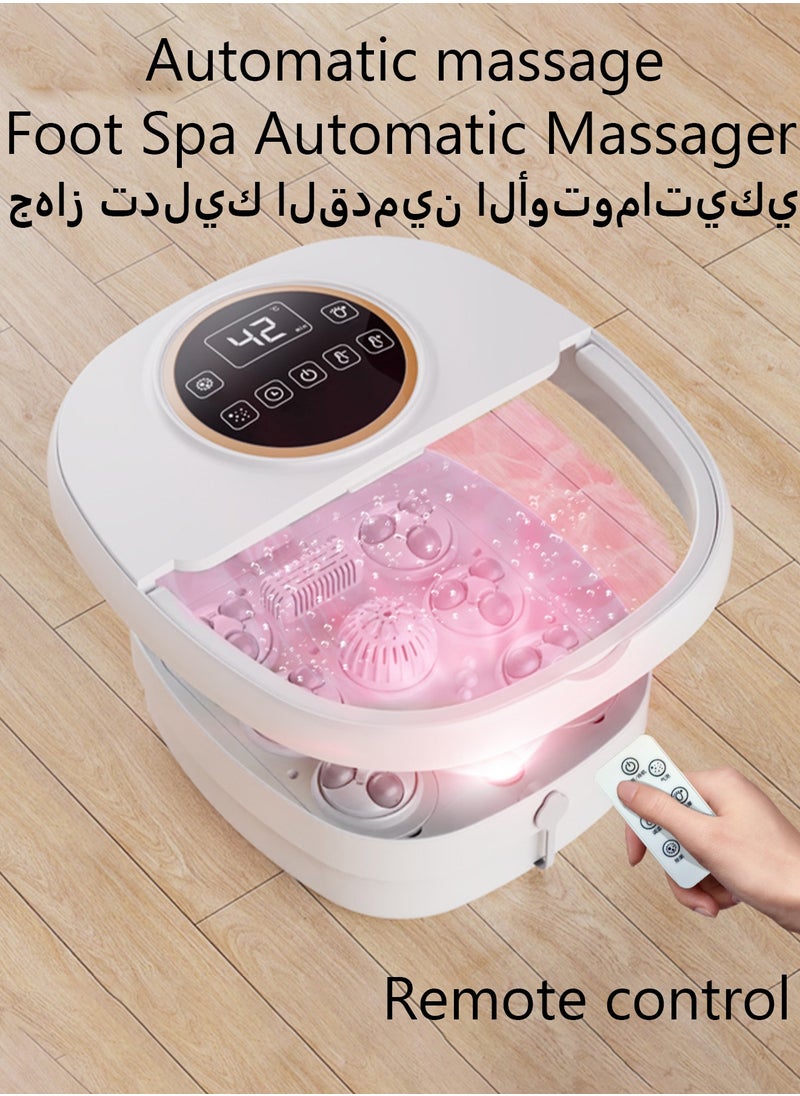Bukela Collapsible Foot Spa Machine with Electric Rotary & Shiatsu Massage - Heated Foot Spa Bath with Bubbles, Remote Control and 18 Large Motorized Balls for Home Relaxation & Foot Massage Therapy  - Image 4