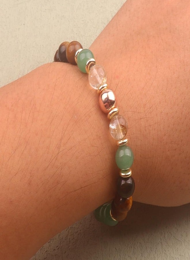 KSQS Healing Stone Bead Bracelet for Women, Natural Gemstones Balance Protection Bracelet, Spiritual Crystal Beads Bracelet Anxiety Relief with Meaning Card(#29) - Image 5
