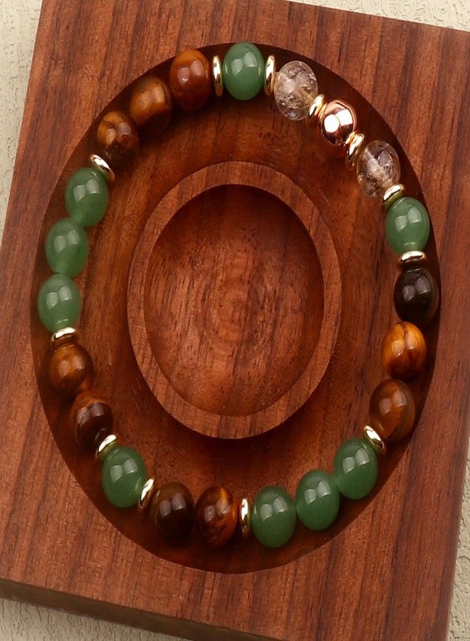 KSQS Healing Stone Bead Bracelet for Women, Natural Gemstones Balance Protection Bracelet, Spiritual Crystal Beads Bracelet Anxiety Relief with Meaning Card(#29) - Image 3