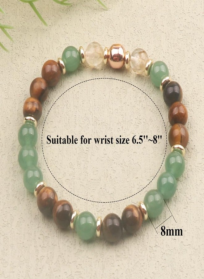 KSQS Healing Stone Bead Bracelet for Women, Natural Gemstones Balance Protection Bracelet, Spiritual Crystal Beads Bracelet Anxiety Relief with Meaning Card(#29) - Image 2