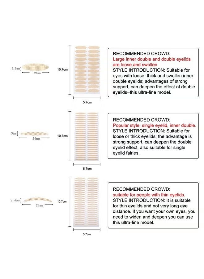 ويست اند مانث مزدوجة الجفن تصميم - شريط الجفن,480pcs الجفن رفع الشرائط, مقاومة للماء مزدوجة الجفن الشرائط,رفع الجفن الفوري للثقيل المنخفض, غير متساوية, مغطاة, أحادي الجفن, مع قضبان الشوكة والملصقات - Image 5