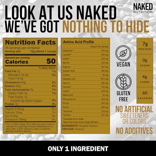 Nakd 2 LB Powdered Peanut Butter from US Farms – Bulk, Only 1 Ingredient - Roasted Peanuts, Vegan, No Additives, Preservative Free, No Salt, No Sugar - 76 Servings - NAKED PB - Image 5