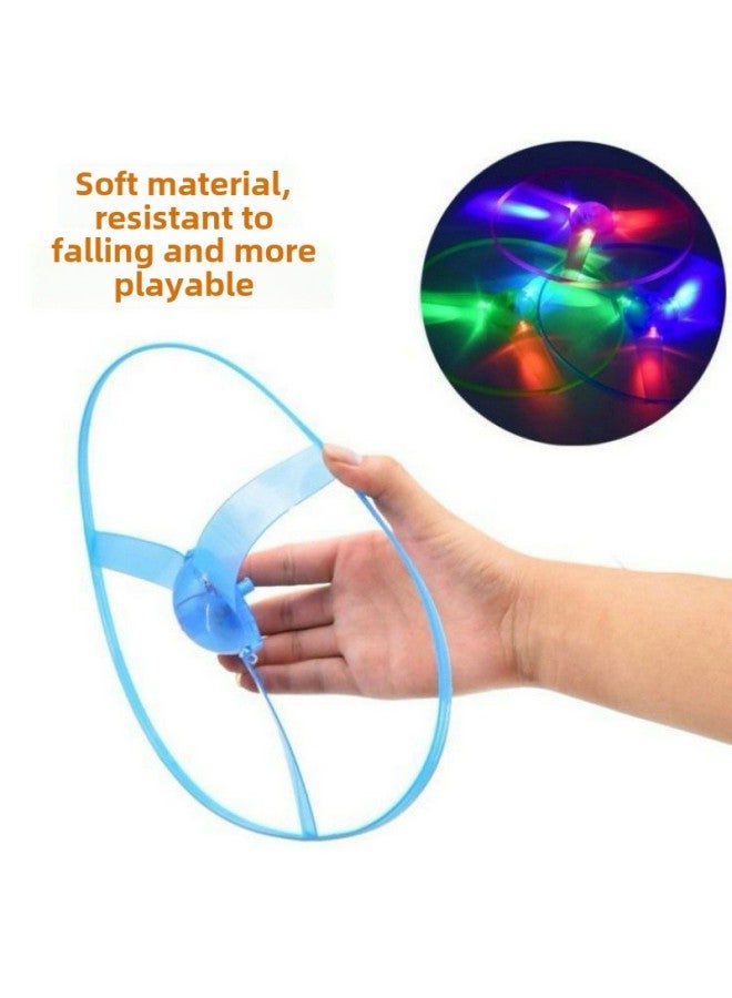 Pull Wire Flying Saucer Luminous Flying Saucer UFO Large Frisbee Pull Wire Flash Toy Flash Frisbee Children's Toy Wholesale-Color:Luminous Hand Push UFO - Image 3