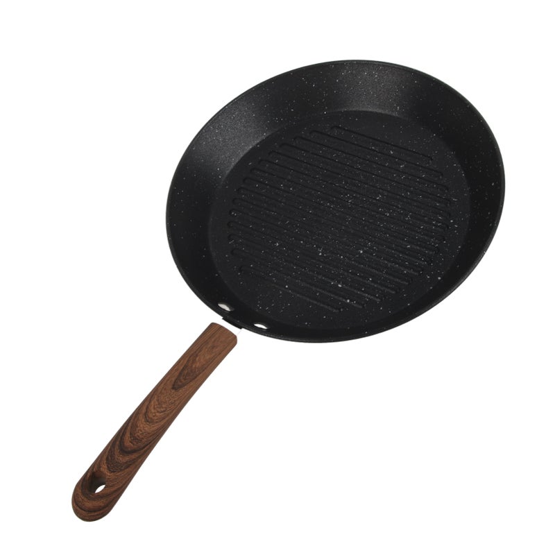 Round Grill Pan Universal Non Stick Multifunctional Flat Bottom Frying Pan for Breakfast - Image 4