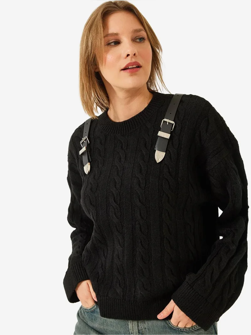 بيانكو لوتشي كنزة محبوكة بنسيج لوكسي مع رباط