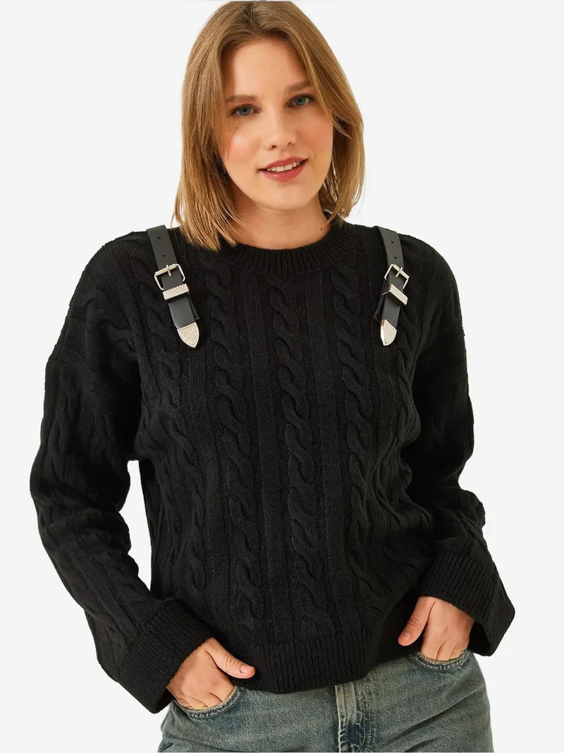 بيانكو لوتشي كنزة محبوكة بنسيج لوكسي مع رباط