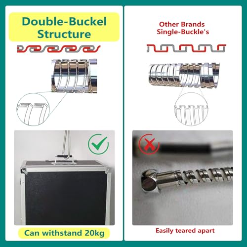 TRIPHIL Kink-free Shower Hoses Extra-long for Handheld Showerhead Hose Replacement Flexible Metal Shower Tube Extension Anti-twist 2 Brass Connectors Stainless Steel Sleeve Chrome 79 Inches - Image 3
