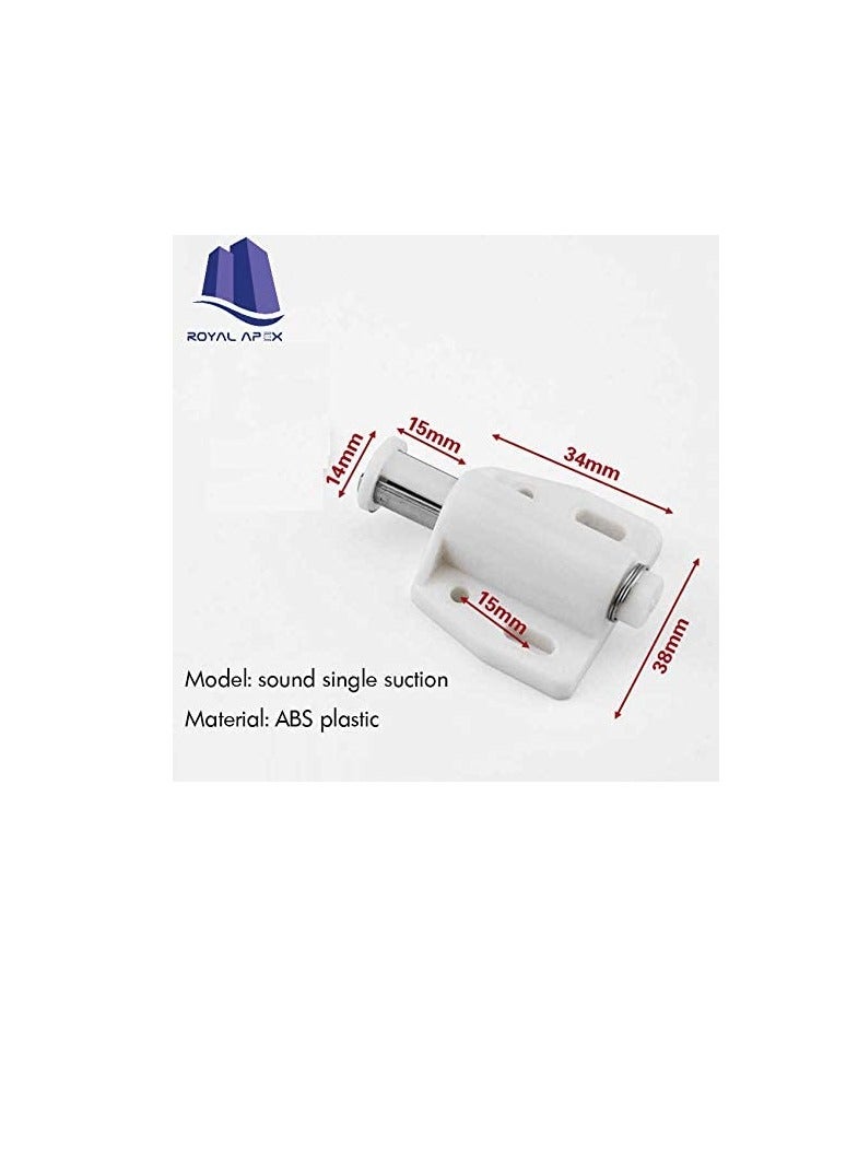 Magnetic Door Catcher Cabinet Closet Catches with SS Screws for Home Kitchen Bathroom Office Furniture (Single White, Pack of 5) - Image 2