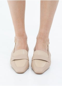 LAMARAPARIS Matilda moc PU sling back on a 6cm heel nude  - Image 4