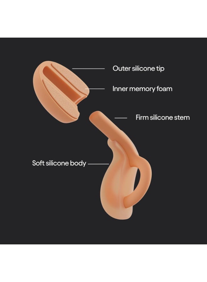 Loop Dream – Silicone/Memory Foam Earplugs Comfortable Ear Plugs for Muffling Snoring & Sleeping | Customized Fit | 27dB (SNR) Noise Reduction - Image 3