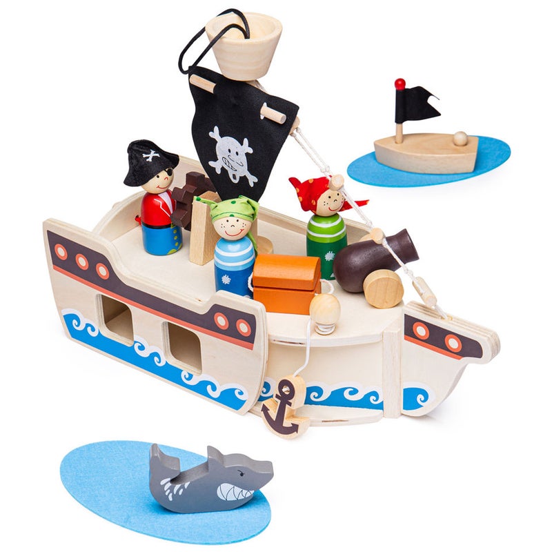 BIGJIGS Pirate Ship Mini Playset Bj685