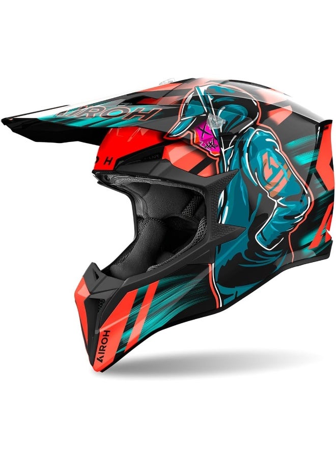 AIROH WRAAAP CYBER ORANGE GLOSS XXL - Image 1