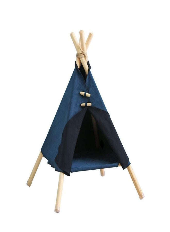 Cat Tent - Cute Cat Teepee with Fabric Cat Bed - Funny Teepee Tent for Small Cats and Dogs - Durable Wood and Soft Wool Pet Tent for Indoor Pets - Cat and Dog Houses for Small Dogs and Pets (Matcha) - Image 5
