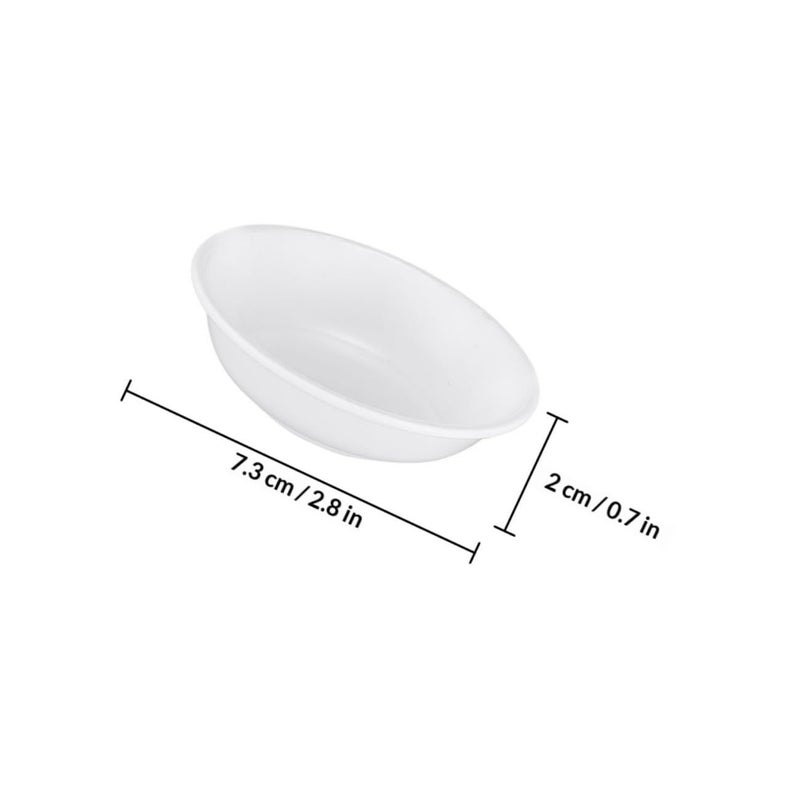 25 Pack White Plastic Sauce Bowls For Home Restaurant And Hotel Use - Image 3
