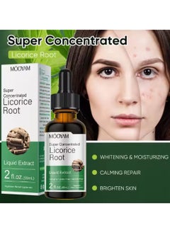 MOOYAM Licorice Root Serum for Face, Hydrating Even Skin Tone Serum Anti Wrinkle Minimizes Fine Lines Removes Acnes Firming and Strengthening Skin Care Glow Skin Corrector for Face - Lightweight Formula 59ML  - Image 1
