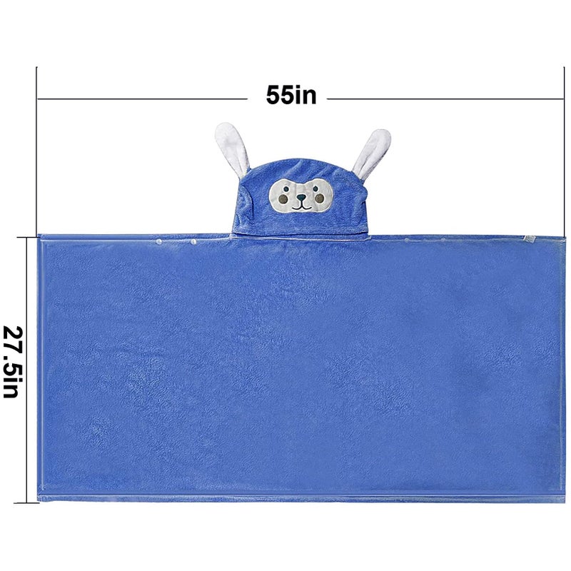 Visen Premium Hooded Towel for Kids,-28Ã—55 INCH Large Size Kids Bath Towel,Ultra Soft Hooded Towel Wrap for Boys Girls, Highly Absorbent Bathrobe Blanket Gifts for Toddlers Shower (Navy Blue) - Image 2