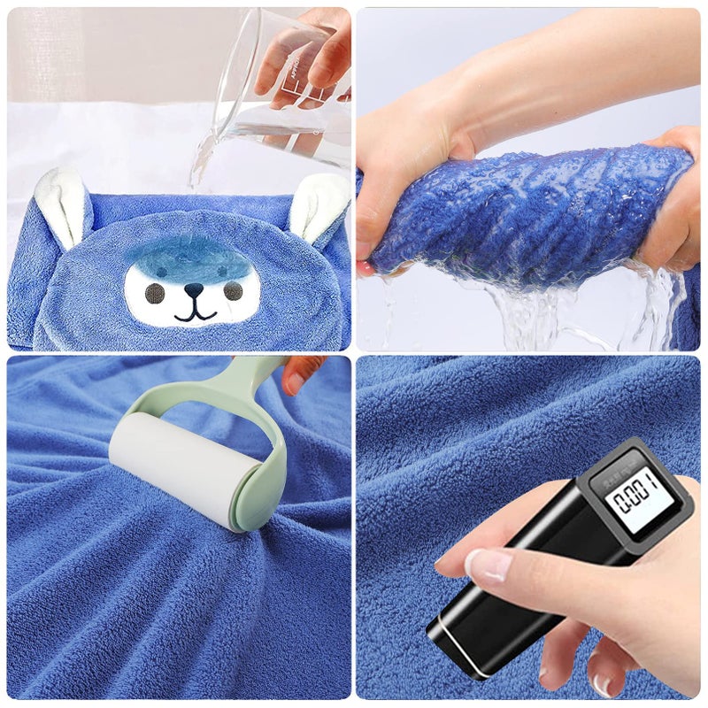 Visen Premium Hooded Towel for Kids,-28Ã—55 INCH Large Size Kids Bath Towel,Ultra Soft Hooded Towel Wrap for Boys Girls, Highly Absorbent Bathrobe Blanket Gifts for Toddlers Shower (Navy Blue) - Image 4
