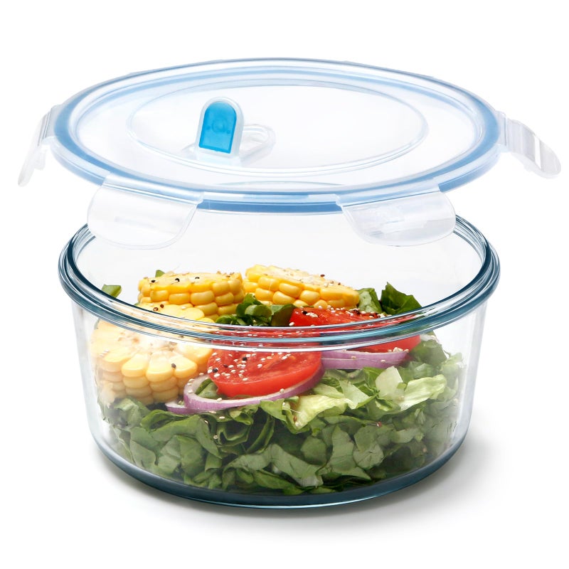 NUTRIUPS 54OZ/1600ml Glass Meal Prep Containers with Lids, Food Storage Containers, Round Airtight Food Storage Container - Image 1