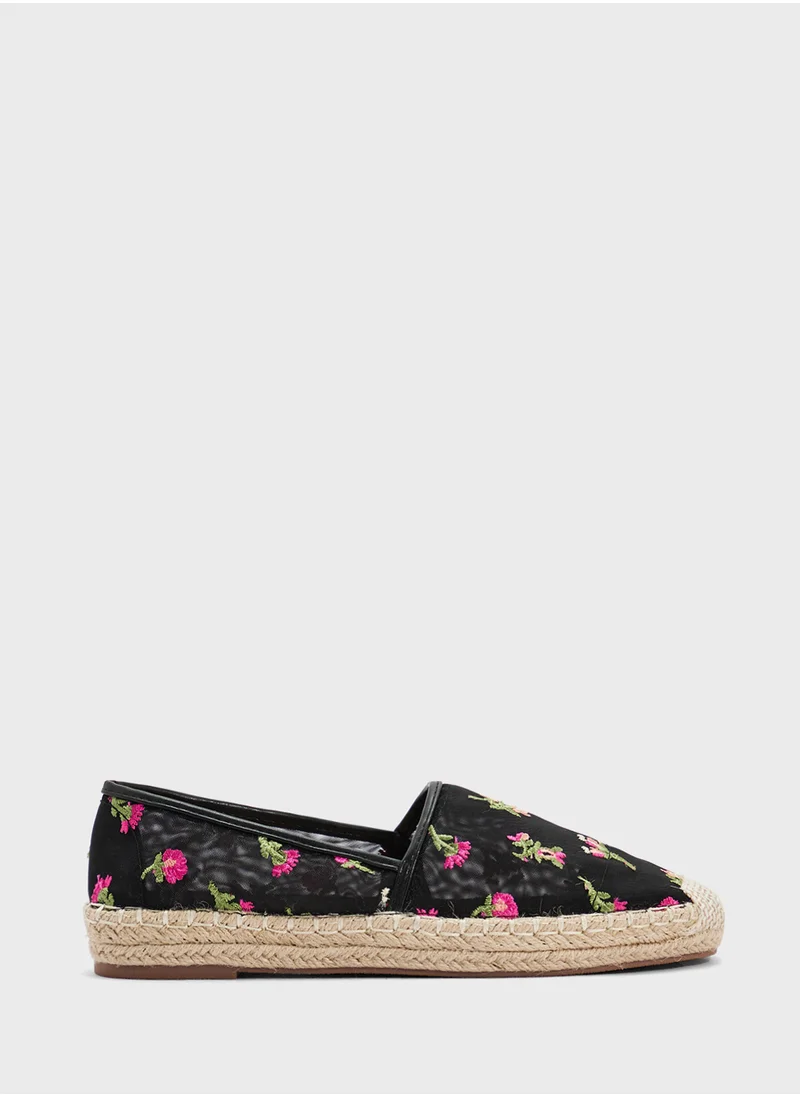 جينجر Floral Mesh Espadrille