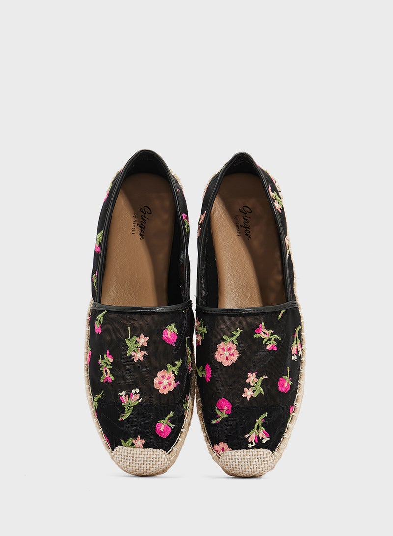 Ginger Floral Mesh Espadrille  - Image 4
