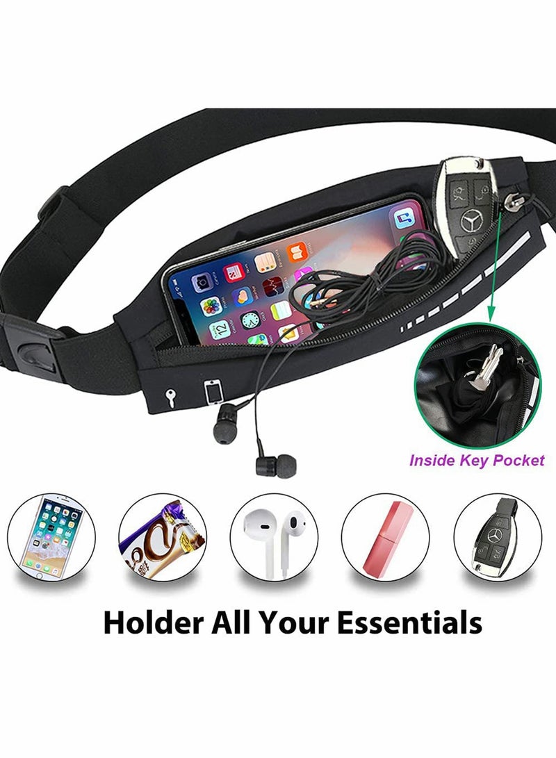 SOLARAE Slim Running Belt for Women  Men, Running Waist Pack Phone Holder, Jogging Workout Pack Runners Pouch Gear Accessories for iPhone 12 11 Pro Max XS XR 8 7 Plus Traveling Gift - Image 3
