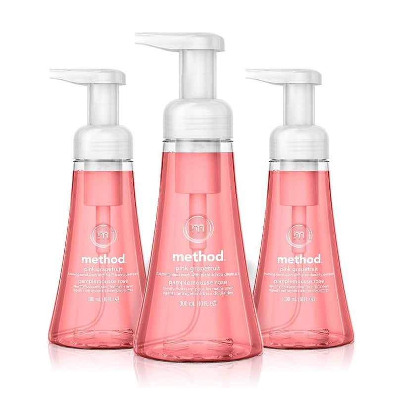 Method Foaming Hand Soap, Pink Grapefruit, 10 Fl Oz, Biodegradable Formula, (Pack of 6)