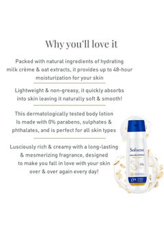 Softsens Naturally Soft Skin Body Lotion | Nourishing Body Milk For Smooth And Healthy Looking Skin | Natural Creme Milk And Oatmeal Extract For Dry Skin | 48 Hr Moisturization (400Ml)  - Image 4