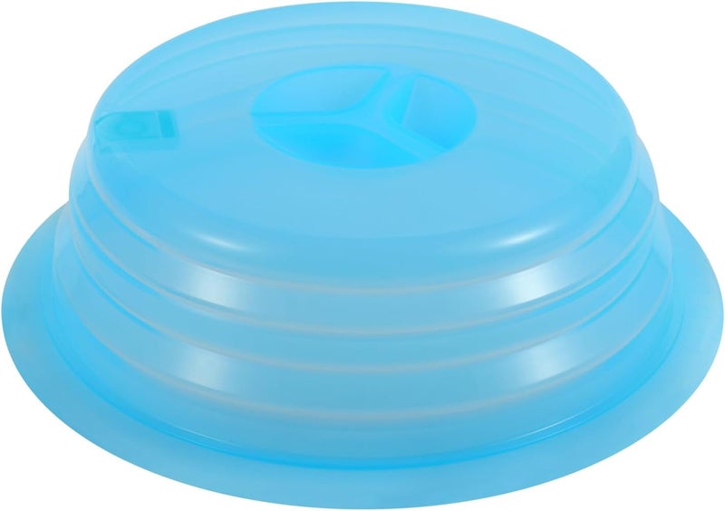 Kichwit Silicone Microwave Plate Cover Collapsible, Dishwasher Safe and BPA Free, Blue, 10.2" - Image 5