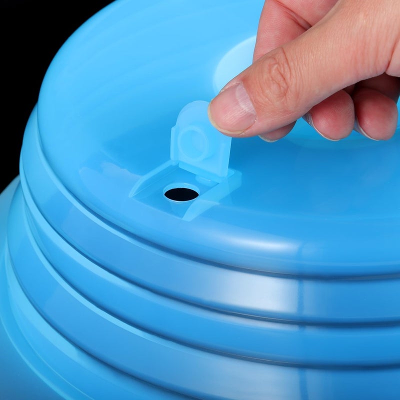 Kichwit Silicone Microwave Plate Cover Collapsible, Dishwasher Safe and BPA Free, Blue, 10.2" - Image 3