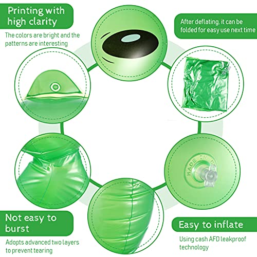 BBTO 3 Pcs Alien Inflates Inflatable Jumbo Alien Blow up Toy for Party Decorations, Halloween, Birthday, Theme Party(35 Inch,Green) - Image 3