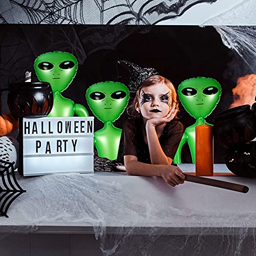 BBTO 3 Pcs Alien Inflates Inflatable Jumbo Alien Blow up Toy for Party Decorations, Halloween, Birthday, Theme Party(35 Inch,Green) - Image 4